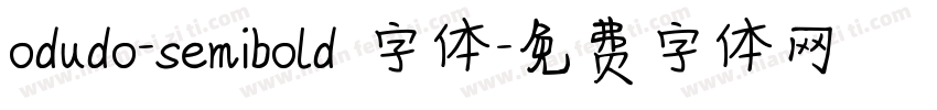 odudo-semibold 字体字体转换